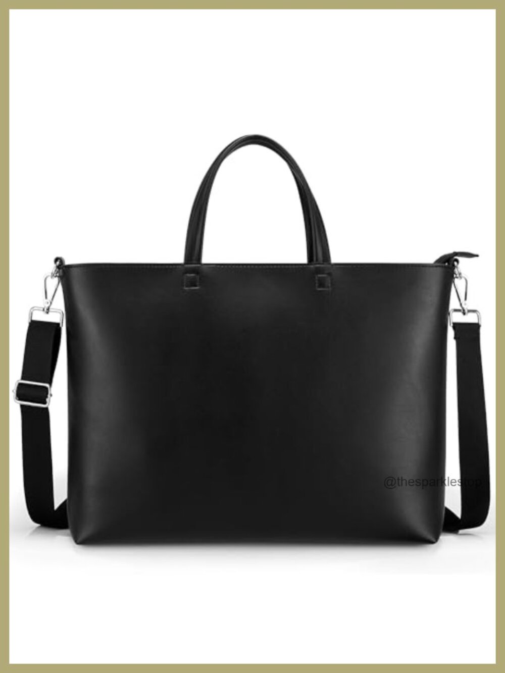 Vegan Leather Tote Bag Zipper Closure Shoulder Satchel for Women